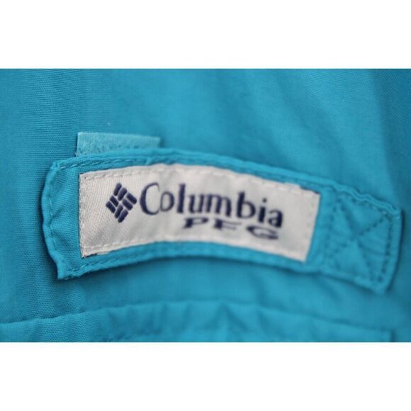 Columbia Button Up Fishing Shirt Men Blue 4X Short Sleeve Vented Outdoor - Picture 6 of 9